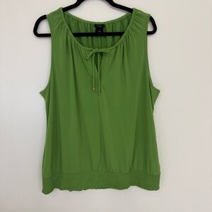 ANN TAYLOR Green Sleeveless Top Women’s Size XLarge
